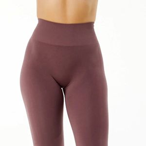 Mallas de punto sin costuras para mujer, tela 51% de poliamida, 38% de poliéster, 11% de elastano, de cintura alta, sin costuras, para otoño - Product Image 6