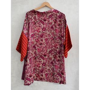 Kimono Corto de Seda India Hecho a Mano, Transpirable, Talla Grande, Hasta la Rodilla, Estilo Boho, para Mujer, Ropa de Estar por Casa y de Dormir - Product Image 4