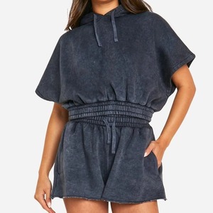 ชุดเสื้อผ้า2ชิ้นแขนสั้นสำหรับผู้หญิงชุดครอปท็อปและกางเกงขาสั้นเสื้อผ้า2ชิ้นสำหรับฤดูร้อน - Product Image 6