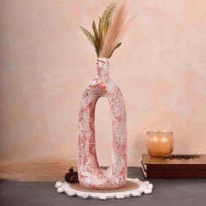 Vase à fleurs creux en céramique corail, petit, de luxe, design floral moderne, fait main, multicolore, pour table ou sol, usage intérieur - Product Image 5