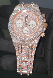 VVS Shiny Luxury MiYOTA Acero inoxidable Full Iced Out Moissanite Diamond Hip Hop Style Watch Regalo para él o ella - Product Image 6