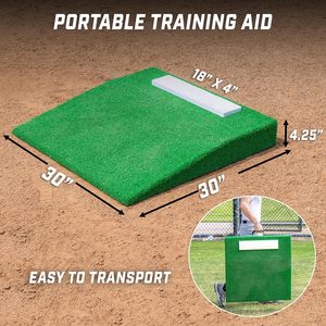 Montículo de lanzamiento portátil de béisbol Montículo apto para viajes para lanzadores jóvenes y adultos - Product Image 4