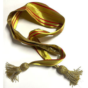 Personalizado 2025 doble impreso Universidad satén colorido graduación estola flores graduación faja con borla blanca - Product Image 4