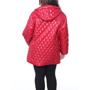 Chaqueta acolchada cálida para mujer, venta al por mayor, chaqueta acolchada alternativa de plumón OEM para mujer con carcasa de poliéster impermeable - Product Image 2