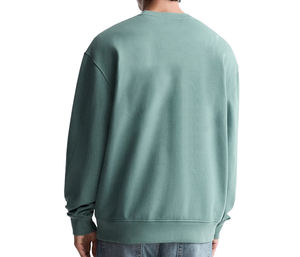 OEM logotipo personalizado etiqueta impresión bordado con cuentas de Alta Calidad transpirable francés Terry en blanco liso Unisex de gran tamaño cuello redondo 100% - Product Image 2