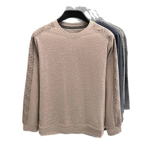 Nueva Sudadera de cuello redondo de terciopelo camello para hombre de otoño e invierno, camisa Base, camiseta de manga larga cálida para viajes de negocios - Product Image 5