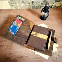 Carpeta Organizadora Multifuncional de Diseño Vintage NEW ERA, Compatible con Tarjetas/iPad Mini/Bolígrafo/Personalizable