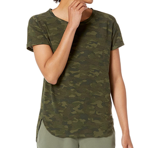 Nuevo diseño de camuflaje 2025, camisetas de gran tamaño para mujer, camisetas con cuello redondo para mujer, Camisetas hechas en Pakistán para mujer - Product Image 1