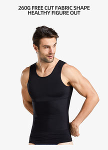 Sleeveless Gymnastic Chest Compression Shirt <b>Sweat</b> Proof Undershirt Men's Workout Posture Breathable Quick Dry Cotton/Bamboo - Product Image 5
