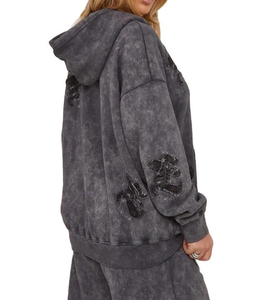 Conjunto Deportivo Holgado de Dos Piezas para Mujer, Estilo Informal, Lavado Ácido, Personalizado - Product Image 3