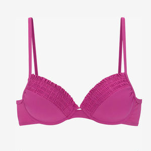 Ensemble de bikini triangle pour femmes, rose uni, vente en gros, bikini push-up sexy personnalisé, bandeau, best-seller, écologique, livraison rapide - Product Image 2