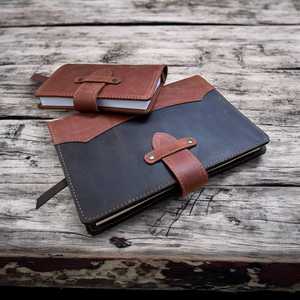 Funda Protectora de Cuero Genuino Suave, Resistente a Olores, de Alta Resistencia, para Cuaderno Recargable A5, Organizador de Bolsillo para Diario, para Estudio - Product Image 1