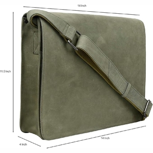 Sacs de bureau en cuir véritable pour hommes Sac en cuir fait à la main Sac avec logo personnalisé - Product Image 2