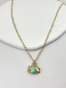 Verano esencial Moonriver mujer moda colorida abeja moda gargantilla collar estilo Simple cobre enlace cuentas acero inoxidable - Product Image 4