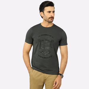 T-shirts pour hommes de haute qualité 100% coton décontracté à manches courtes anti-rides séchage rapide respirant imprimé personnalisé - Product Image 5