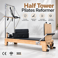 Reformer de Pilates en acier pour entraînement en salle de sport, équipement de fitness et de musculation, Reformer en bois d'érable avec demi-trapeze