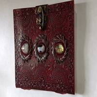 Agate sur mesure beau matériau en cuir de journal fabriqué à la main avec une apparence artistique pour les cadeaux