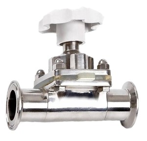 Válvula de diafragma sanitaria de Tres abrazaderas Válvula de diafragma de acero inoxidable Resistente a productos químicos - Product Image 4