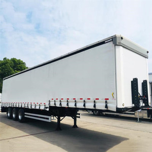 <strong>Used</strong> and New 3 Axle 40ft Gooseneck Curtain Side | Curtainsider Van <strong>Box</strong> Cargo Truck <strong>Trailer</strong> <strong>for</strong> <strong>Sale</strong> - Product Image 1