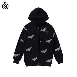 เสื้อฮู้ดติดพลอยเทียมสำหรับผู้ชายดีไซน์ใหม่ล่าสุดมีซิปลายพื้นตรงจากปากีสถาน - Product Image 1