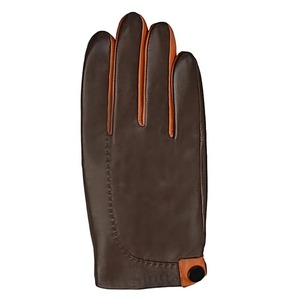 Gants d'hiver en cuir pour hommes et femmes, doublés de laine de mouton véritable, de haute qualité, mode d'hiver, chauds, par temps froid, OEM - Product Image 3