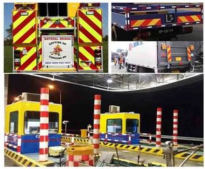 Trung Quốc Nhà Máy Tùy Chỉnh Không Thấm Nước In Xe Tải Sợi Quang Cáp Cảnh Báo Băng Phản Quang Dính Giấy Phim Cảnh Báo - Product Image 4