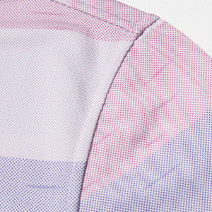 เสื้อโปโลแขนยาวสำหรับผู้ชายเสื้อรักบี้ลายขวางโลโก้ปะแบบลำลอง - Product Image 3