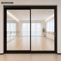 Porte coulissante automatique en aluminium et verre, système électrique pour hall d'immeuble de bureaux, cadre noir, kit commercial
