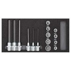 Gedore 1/2'' <b>Screwdriver</b> <b>Bit</b> Socket <b>Set</b> 2/6 CT Module 15-Piece Kit - Product Image 1