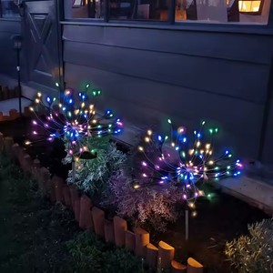 Paquete de <span class=keywords><strong>luces</strong></span> solares para exteriores, impermeables, <span class=keywords><strong>luces</strong></span> solares para jardín, flores, calle de hadas, decoración navideña, <span class=keywords><strong>luces</strong></span> LED de fuegos artificiales - Product Image 2