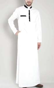 Thobe en coton brodé sur mesure pour hommes Jubbah islamique traditionnelle pour les musulmans Style décontracté - Product Image 6