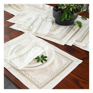 Multi-Purpose Heat Resistant 2mm Waterproof High Quality Luxury Customizable Durable Wedding Party Cotton Blended Linen <b>Buffet</b> - Product Image 6