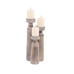 Centro de mesa de madera para velas de granja, ideal para Decoración de mesa de comedor o entrada con aspecto rústico clásico - Product Image 4