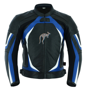 Blousons de course en cuir pour motos, qualité supérieure, cuir de kangourou et de vache, toutes tailles, fabriqués au Pakistan, vêtements de moto perforés - Product Image 1