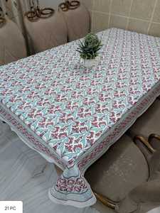 Nappe de table élégante, écologique, moderne, avec imprimé floral, design artisanal, lavable 100% coton - Product Image 2