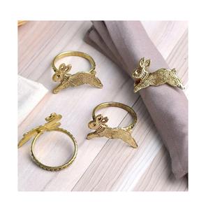Unique Design <b>Table</b> Decorative Napkin Ring Gold Napkin Holders Perfect For Dining <b>Table</b> And Special <b>Occasions</b> Tissue Organizer - Product Image 1
