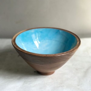 Sky Blue ชามคละแบบลายด้วยตัวเอง,ชามใส่สลัดไม้มะม่วงพร้อมช้อนสำหรับใส่ผลไม้ชามสลัดพร้อมชุดเซิร์ฟเวอร์ - Product Image 2