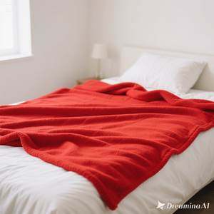 Manta de lana suave Lisa roja Cozy Color sólido Throw Single Size - Product Image 5