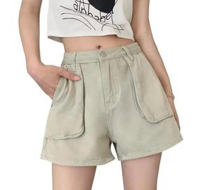 Short décontracté taille haute A-Line pour femme Short sportif avec ceinture pour bureau printemps été conçu pour le style confort - Product Image 2