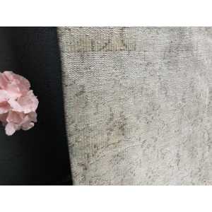 พรมวินเทจสไตล์ตุรกี ขนาด 4.1x7.5 ฟุต สีเทาขอบขาว ทำจากขนสัตว์ - Product Image 4