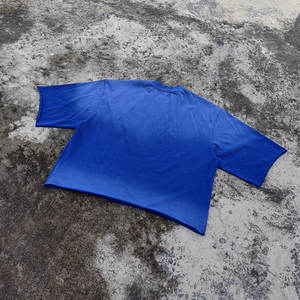 เสื้อยืดทรงบ็อกซี่โอเวอร์ไซส์ผ้าฝ้ายแท้ 100% จากโรงงานฮุย  งานพิมพ์โลโก้ตามสั่ง สไตล์วินเทจ ซันเฟด ขอบดิบ คุณภาพสูงสำหรับผู้ชาย - Product Image 5