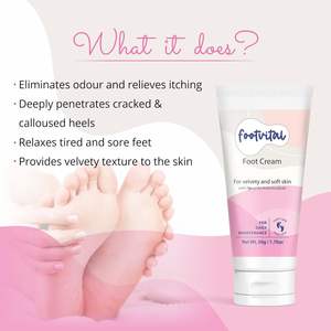 Footvital Foot Cream con mantequilla hidratante Kokum para talones secos, ásperos, agrietados y agrietados, cuidado de invierno, reparación de pies, Cream-50gm - Product Image 4