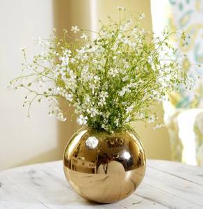 Vase à fleurs en métal fini or de petite taille pièce maîtresse de table décorative pour la maison salon bureau hôtel décoration intérieure utilisation - Product Image 3