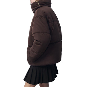 Trendy High Quality Plus Size Women's Breathable <b>Windproof</b> Waterproof Sports Zip Jacket Fashionable Plain Windbreaker for Winter - Product Image 3