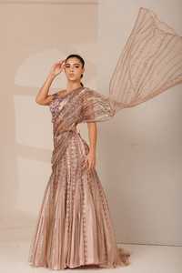 Vestido de fiesta de noche bordado para mujer, vestido de satén con cuello y hombros descubiertos para primavera y otoño - Product Image 2