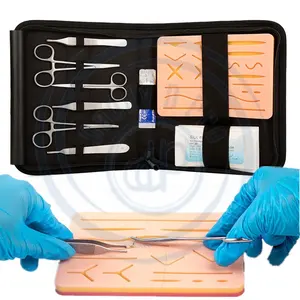 Hot sale Wound Skin Suture Training Practice Pad Kit Surgical Thread Needles Scissors Suture Material Surgeon Teaching Model Set