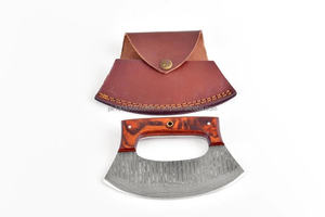 Cortador de pizza con mango de palisandro y hoja de Damasco - Product Image 3