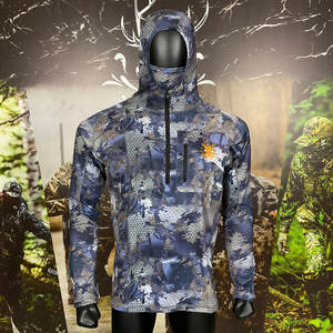 Sweat à capuche thermique de chasse en plein air pour homme, vente chaude, 100% polyester synthétique, camouflage, couche de base - Product Image 2