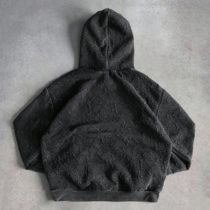 Pull-over décontracté sweat à capuche graphique à manches longues à la mode vêtements de mode en gros doux respirant polyester coton sweat à capuche pour hommes - Product Image 2