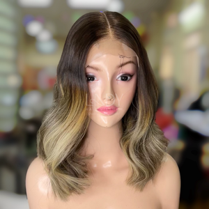 Precio caliente Natural ondulado personalizado Color encaje frente pelucas virgen cabello humano Real Origen de Vietnam para mujeres negras - Product Image 1